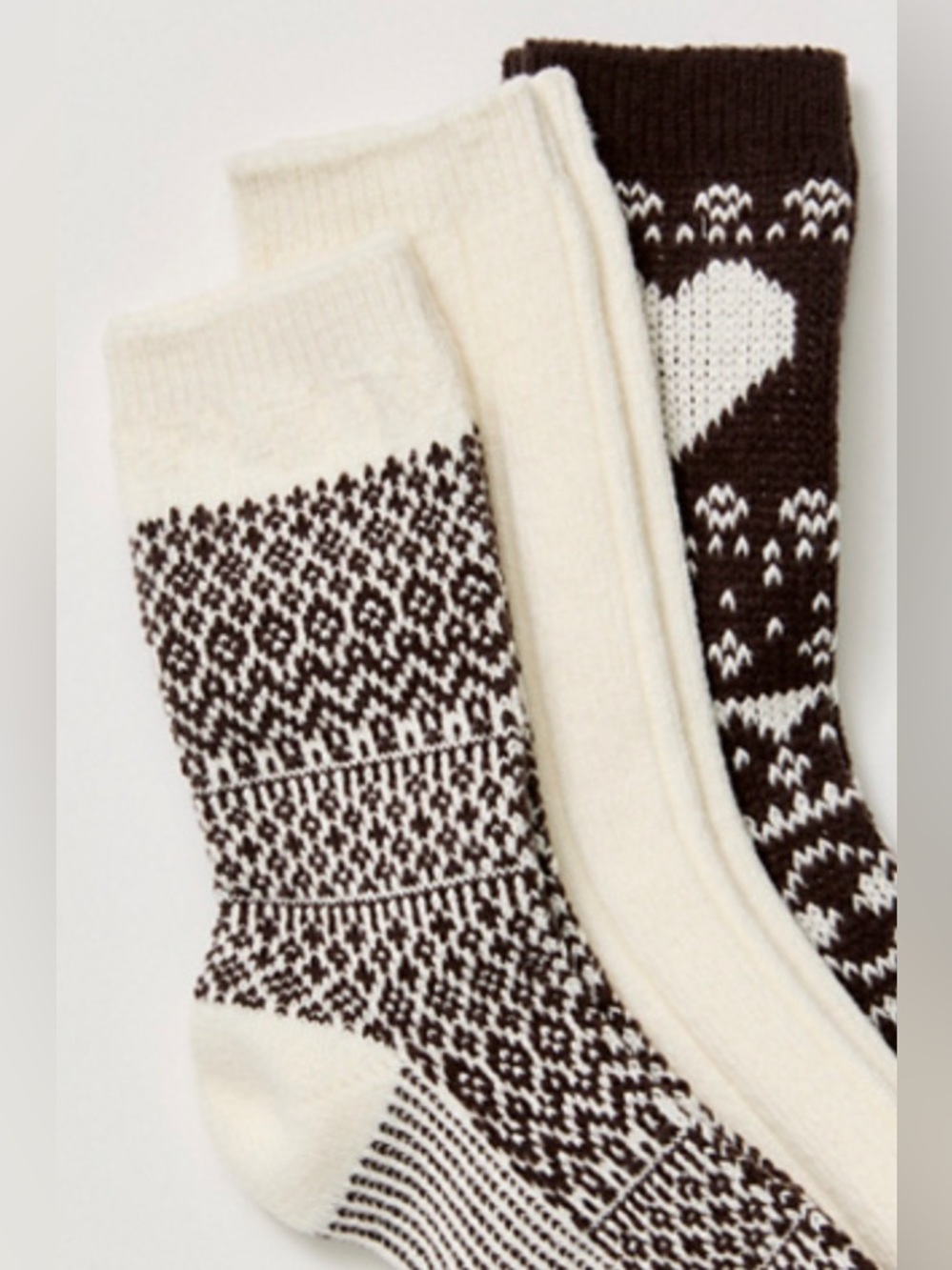 FP Nordic Knit Sock Pack Brown Combo- 3 Pack
